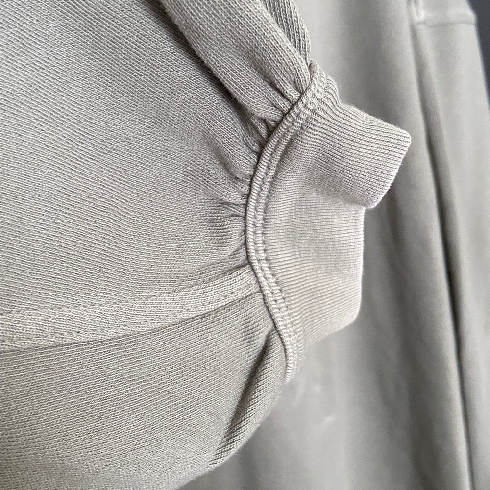 XL Aerie Oversized Sage Green  Distressed Sweatshirt with Balloon Sleeves, NWT - Picture 6 of 17
